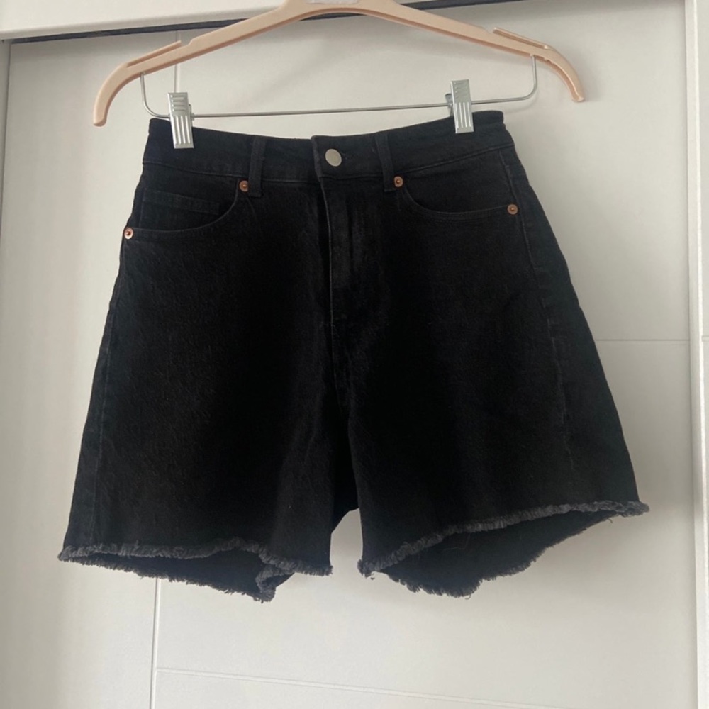 High waisted jean shorts